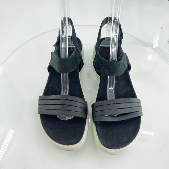 Ecco Women's Flowt Sandal Size 42 11 Strappy Wedge Platform BlackLeather - Picture 5 of 12